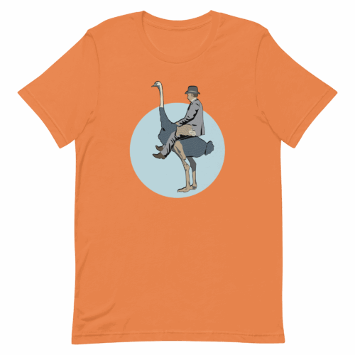 Man on Ostrich Shirt